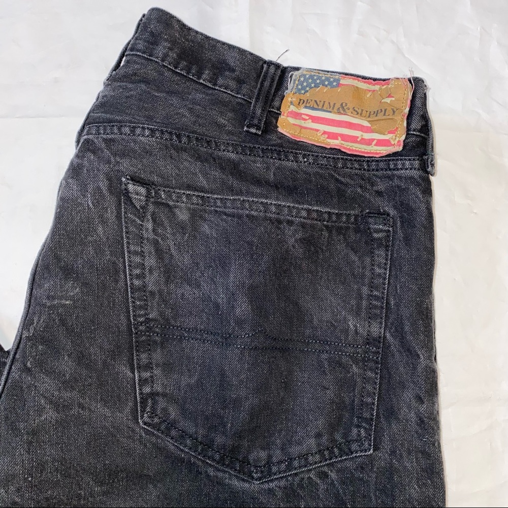 Ralph Lauren Denim & Supply 40x32 Mens Jeans Straight Black Classic